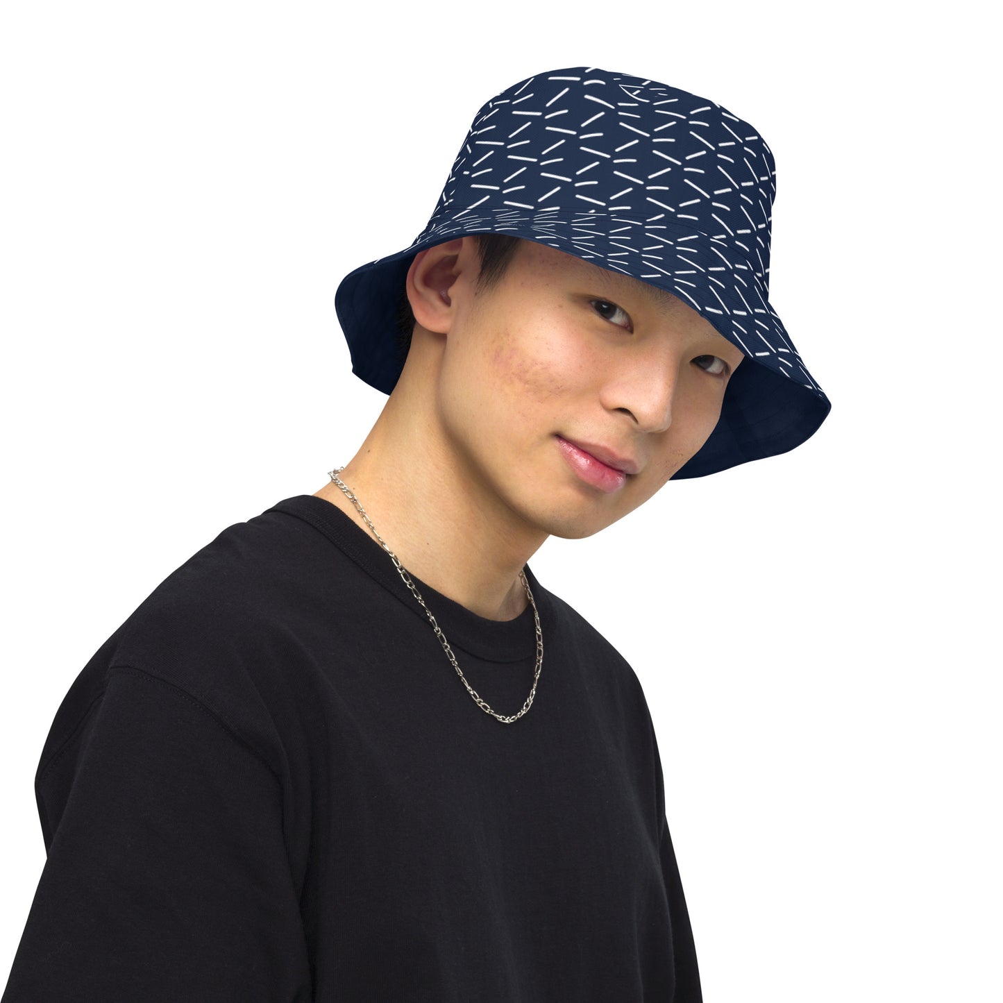 Blue Reversible Bucket Hat